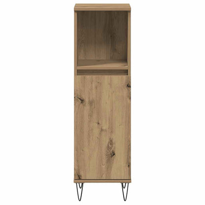 Bathroom Cabinet Artisan Oak 30x30x100 cm Engineered Wood