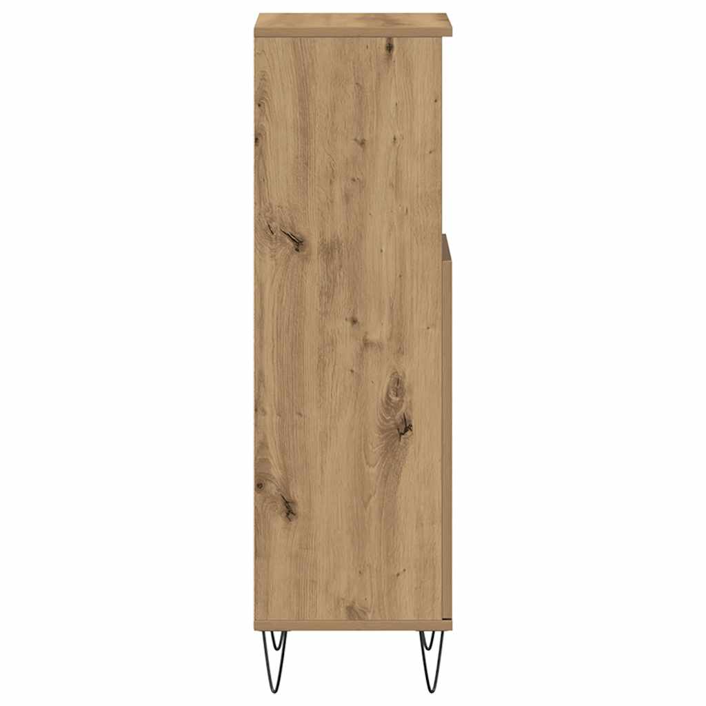 Bathroom Cabinet Artisan Oak 30x30x100 cm Engineered Wood