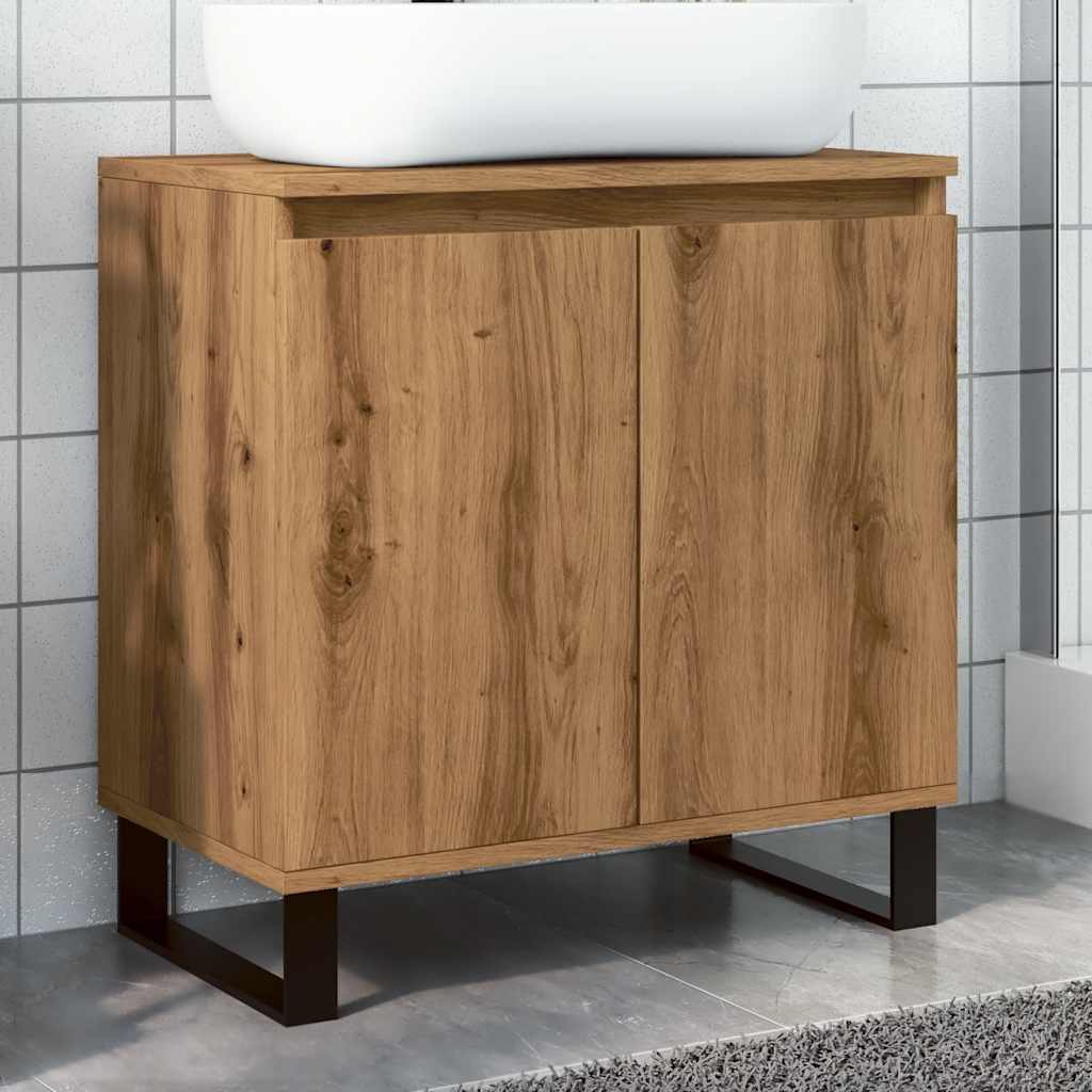 Bathroom Cabinet Artisan Oak 58x33x60 cm Engineered Wood