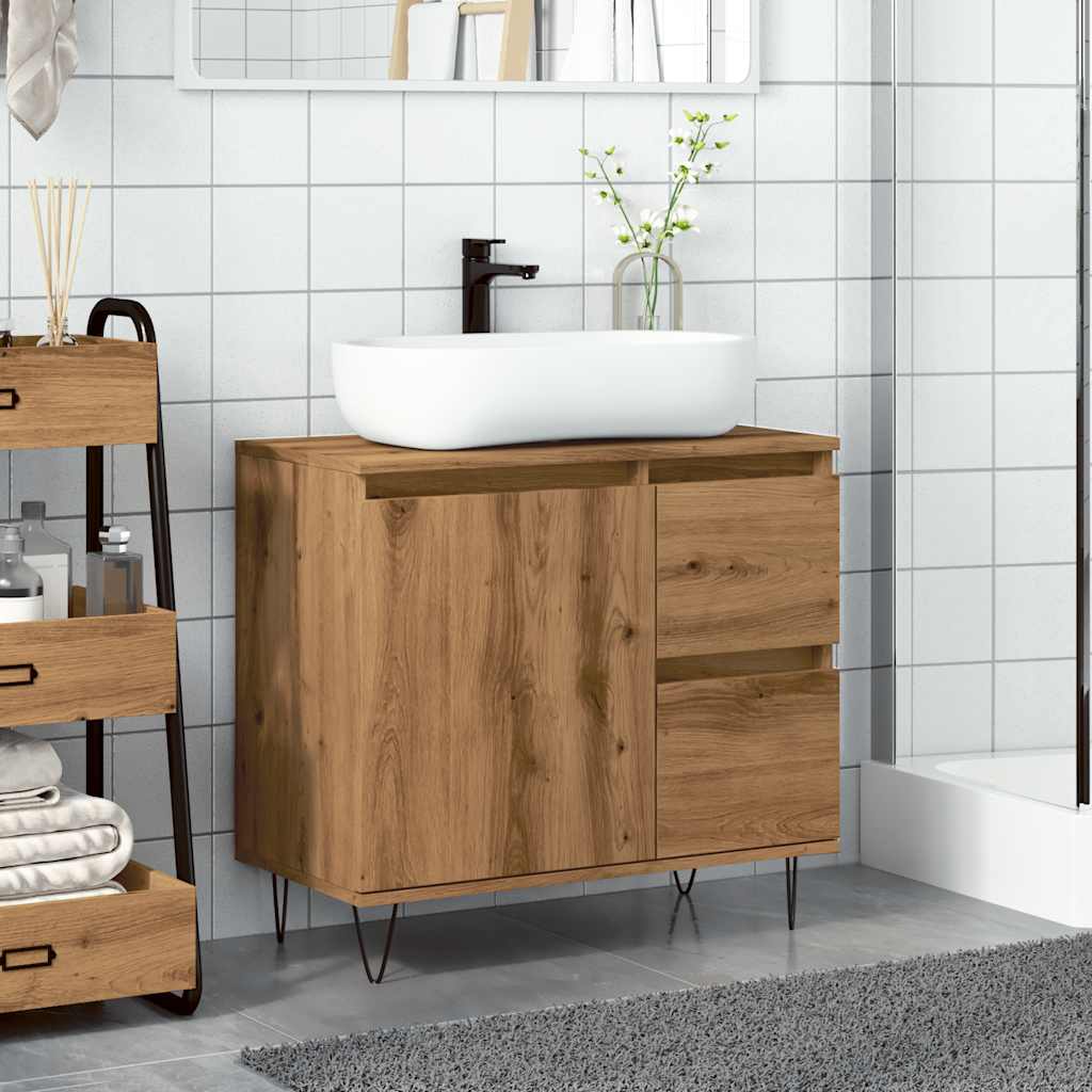 Sink Cabinet Artisan Oak 65x33x60 cm Engineered Wood
