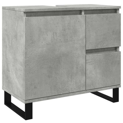 Bathroom Sink Cabinet Concrete Grey 65x33x60 cm Engineered Wood