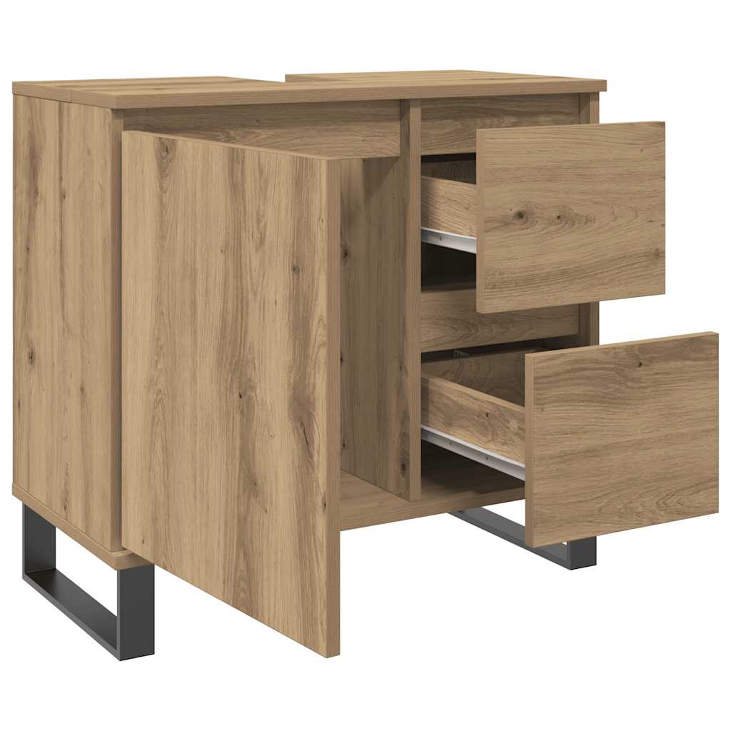 Bathroom Sink Cabinet Artisan Oak 65x33x60 cm Engineered Wood