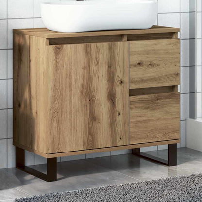 Bathroom Sink Cabinet Artisan Oak 65x33x60 cm Engineered Wood