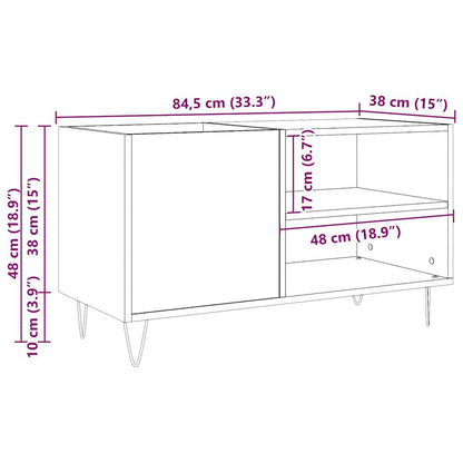 Record Cabinet Artisan Oak 84.5x38x48 cm Engineered Wood