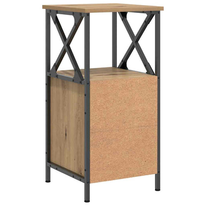 Bedside Cabinets 2 pcs Artisan Oak 34x35.5x70 cm Engineered Wood