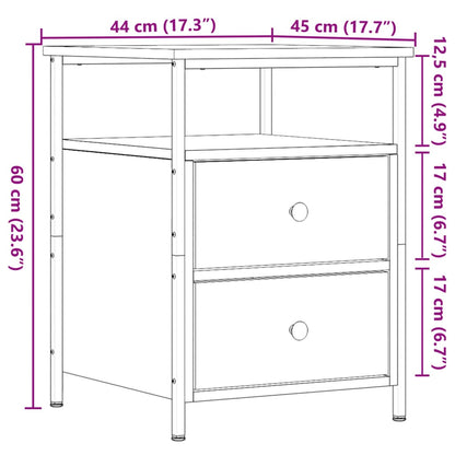 Bedside Cabinet Old Wood 44x45x60 cm Engineered Wood