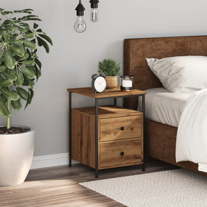 Bedside Cabinet Artisan Oak 34x35.5x50 cm Engineered Wood