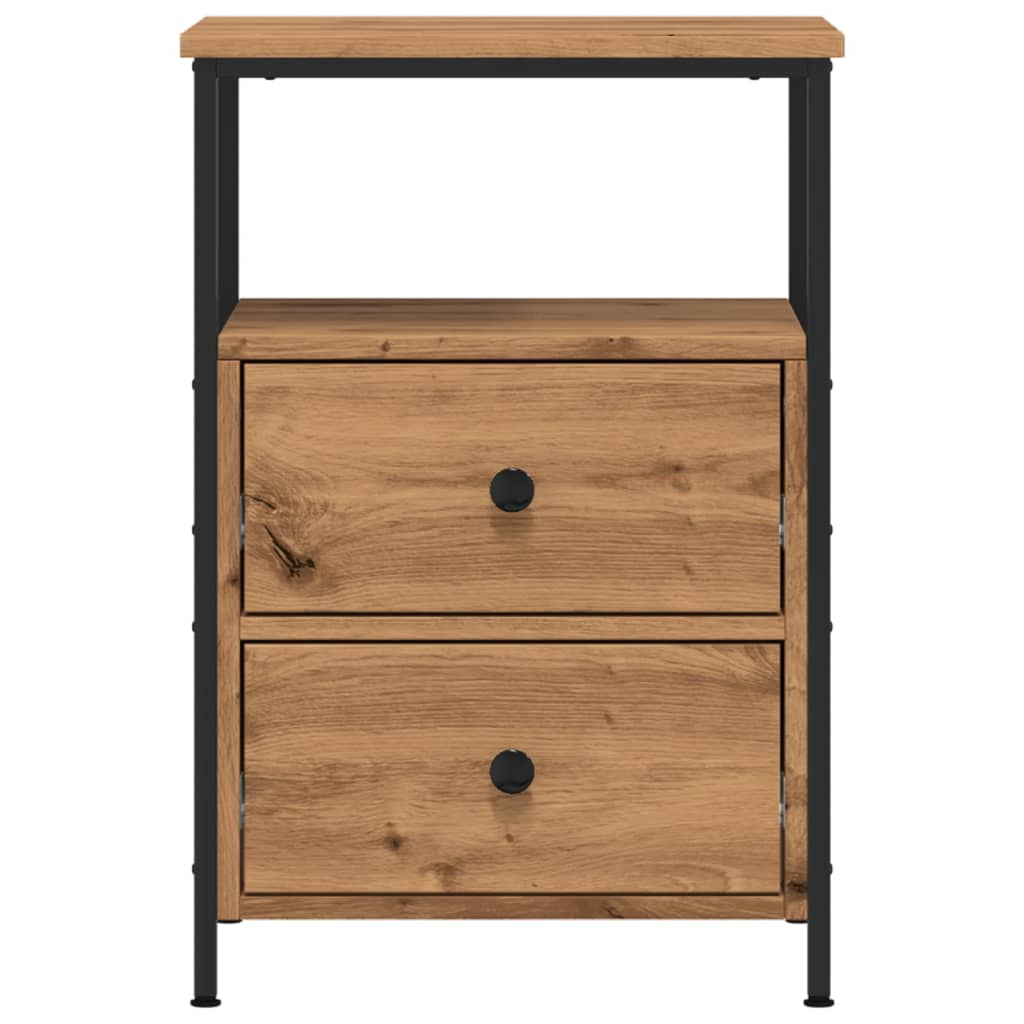 Bedside Cabinets 2 pcs Artisan Oak 34x35.5x50 cm Engineered Wood