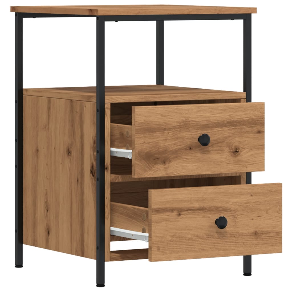 Bedside Cabinets 2 pcs Artisan Oak 34x35.5x50 cm Engineered Wood