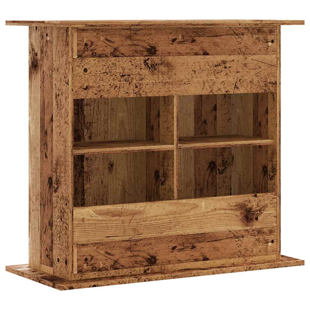 Aquarium Stand Old Wood 81x36x73 cm Engineered Wood