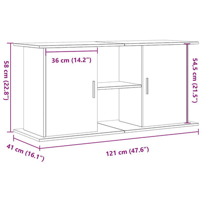 Aquarium Stand Artisan Oak 121x41x58 cm Engineered Wood