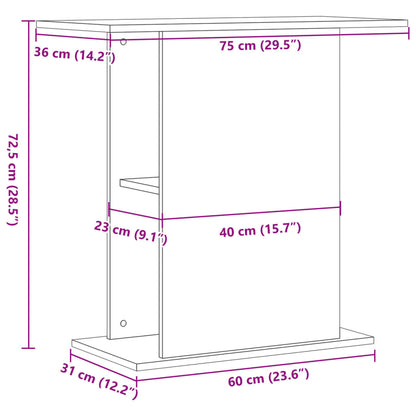 Aquarium Stand Old Wood 36x75x72.5 cm Engineered Wood