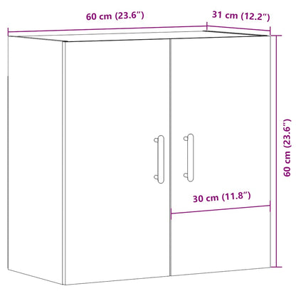 Wall Cabinet Old Wood 60x31x60 cm Engineered Wood