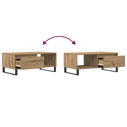 Coffee Table Artisan Oak 90x50x36.5 cm Engineered Wood