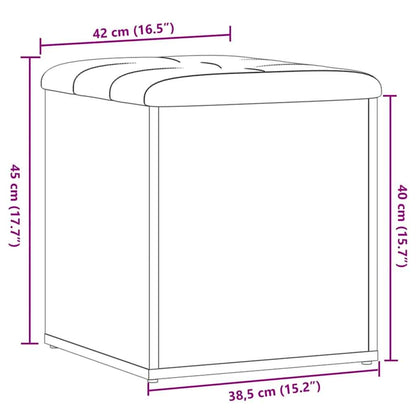 Storage Bench Artisan Oak 42x42x45 cm Engineered Wood