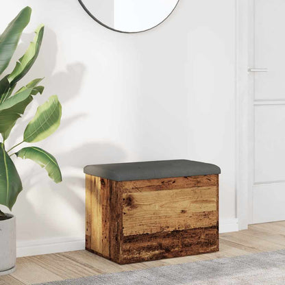 Storage Bench Old Wood 62x42x45 cm Engineered Wood