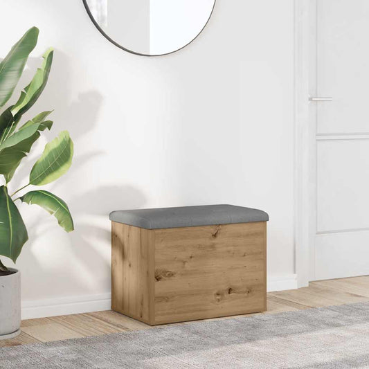 Storage Bench Artisan Oak 62x42x45 cm Engineered Wood