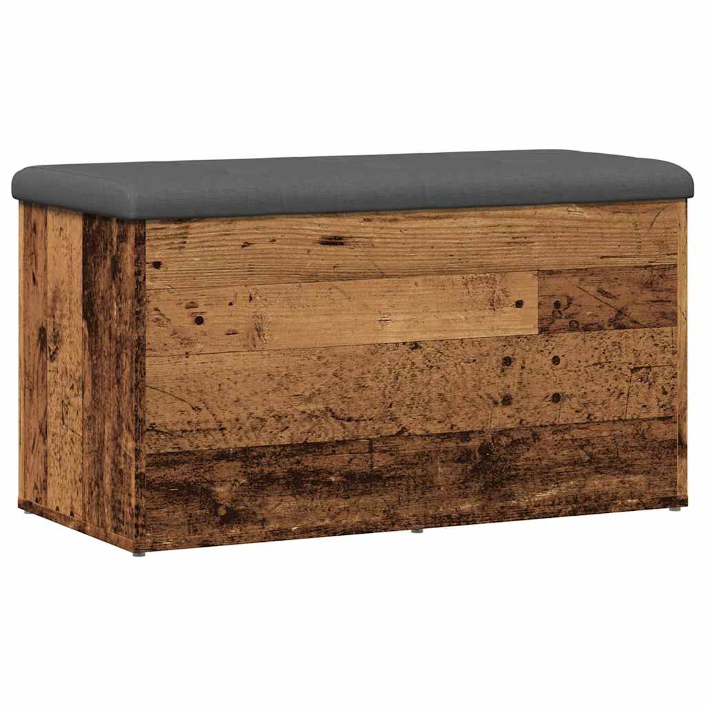 Storage Bench Old Wood 82x42x45 cm Engineered Wood