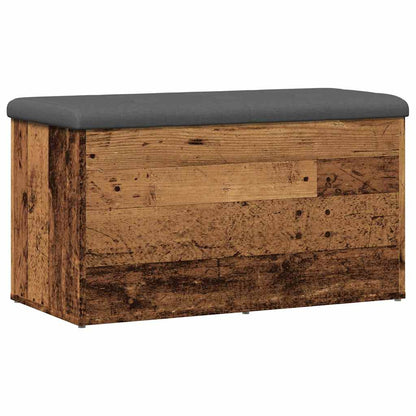 Storage Bench Old Wood 82x42x45 cm Engineered Wood