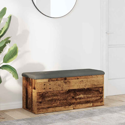 Storage Bench Old Wood 102x42x45 cm Engineered Wood