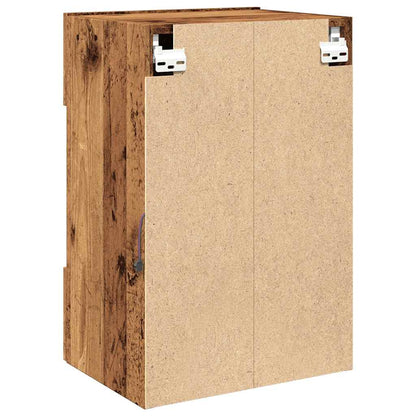 Wall Cabinets with LED Lights for TV 2 pcs Old Wood 40x30x60,5 cm