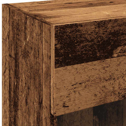 Wall Cabinets with LED Lights for TV 2 pcs Old Wood 40x30x60,5 cm