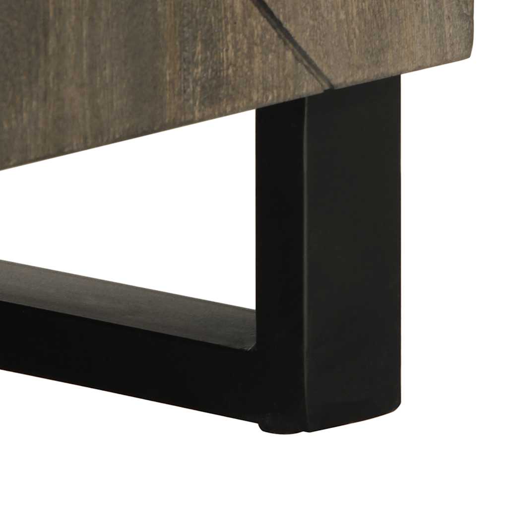 TV Cabinet Black 105x33x46 cm Solid Wood Mango