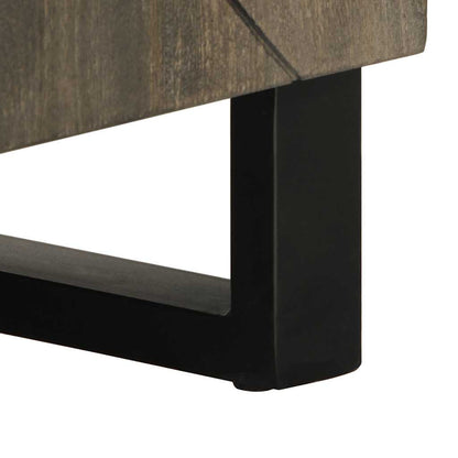 TV Cabinet Black 105x33x46 cm Solid Wood Mango