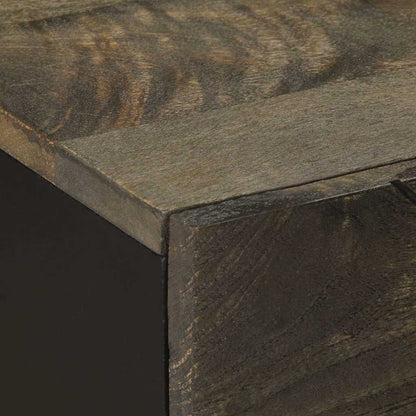 Bedside Cabinet Black 50x33x60 cm Solid Wood Mango