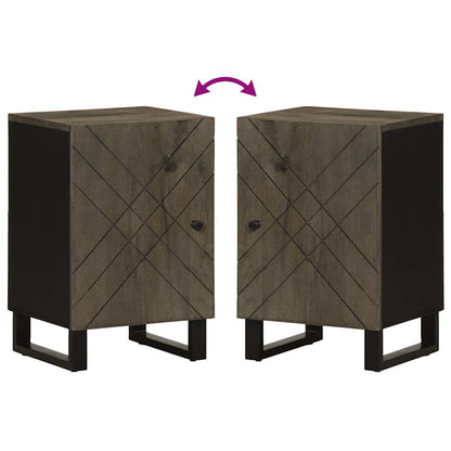 Bathroom Cabinet Black 38x33x58 cm Solid Wood Mango