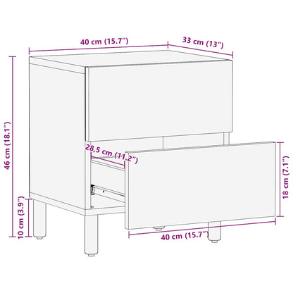 Bedside Cabinet 40x33x46 cm Solid Wood Acacia