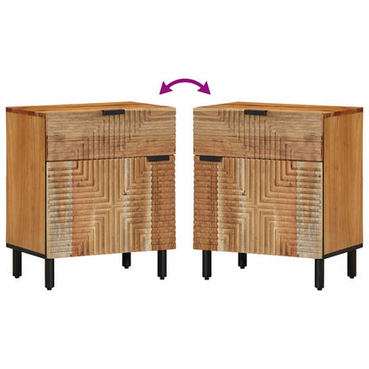 Bedside Cabinet Brown 50 x 33 x 60 cm Solid acacia wood