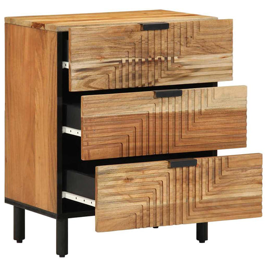 Bedside Cabinet Brown 50 x 33 x 62 cm Solid acacia wood