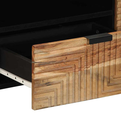 TV Cabinet with Door Brown 105 x 33.5 x 46 cm Solid Acacia wood