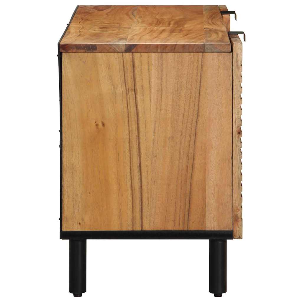 TV Cabinet with Door Brown 105 x 33.5 x 46 cm Solid Acacia wood