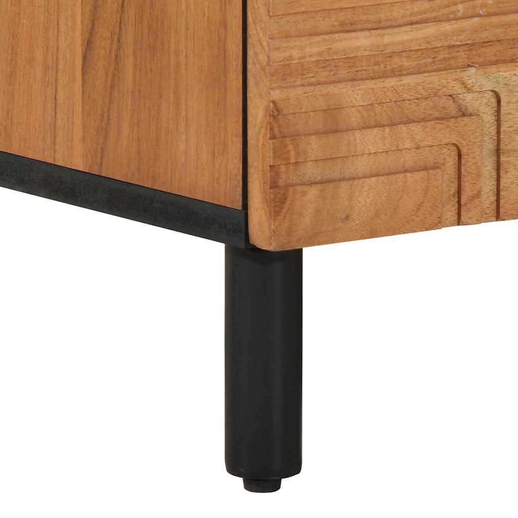 TV Cabinet with Shelf Brown 80 x 33.5 x 46 cm Solid Acacia wood