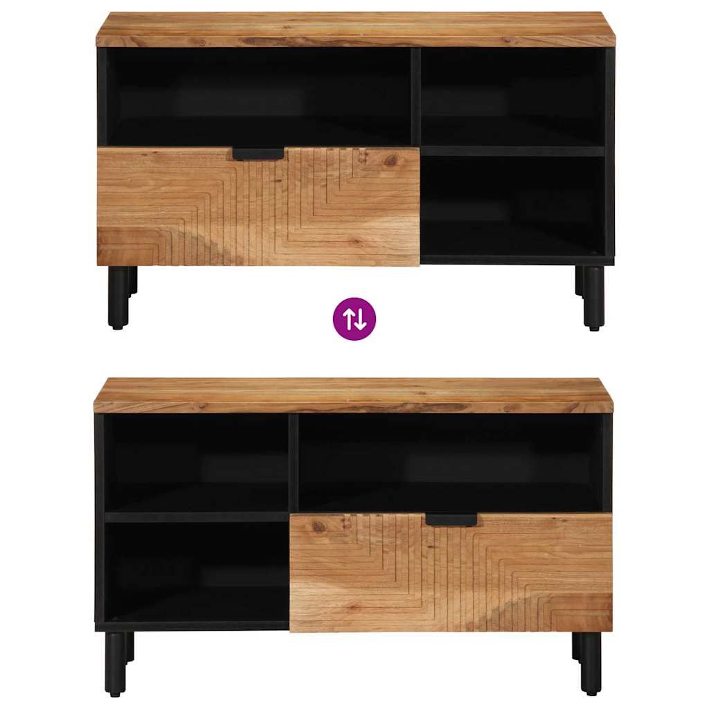 TV Cabinet with Shelf Brown 80 x 33.5 x 46 cm Solid Acacia wood