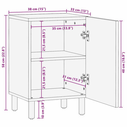 Bathroom Cabinet Brown 38 x 33.5 x 58 cm Solid Acacia wood