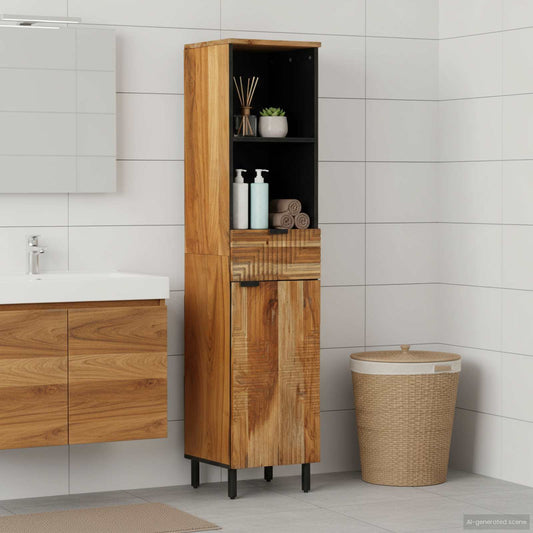 Bathroom Sink Cabinet Solid Acacia Wood 38 x 33 x 160 cm