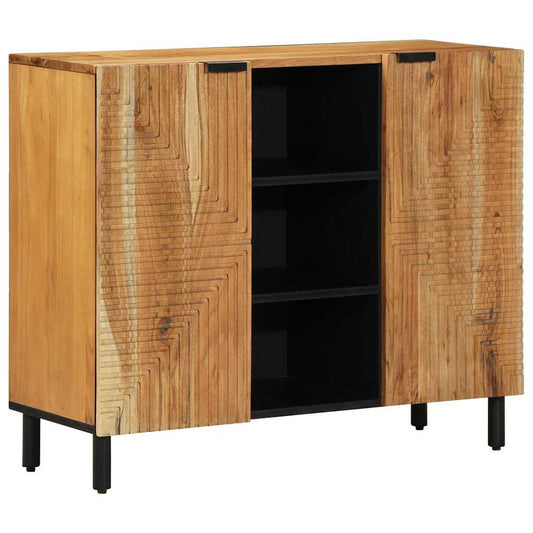 Sideboard with Shelf Brown 90 x 33 x 75 cm Solid Acacia wood