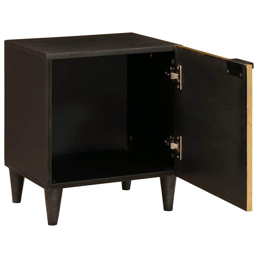 Bedside Table 2 pcs Black and Gold 40 x 33.5 x 46 cm