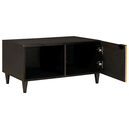 Coffee Table Black and Gold 80 x 50 x 40 cm