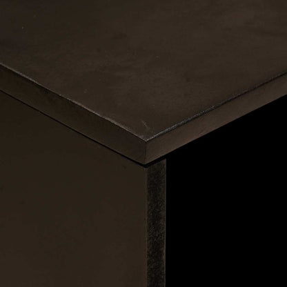 Bedside Table Black and Gold 50 x 33 x 60 cm Solid mango wood