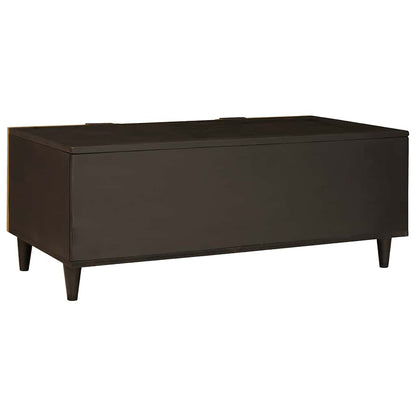 Coffee Table Black and Gold 100 x 54 x 40 cm Solid mango wood