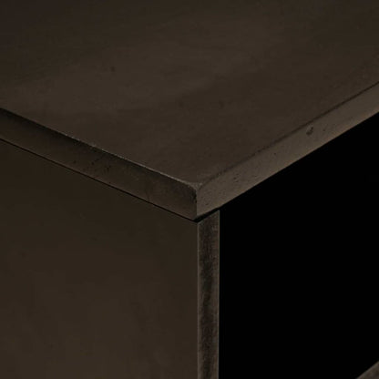 TV Cabinet Black and Gold 80 x 33 x 46 cm Solid mango wood