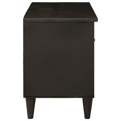 TV Cabinet Black and Gold 80 x 33 x 46 cm Solid mango wood