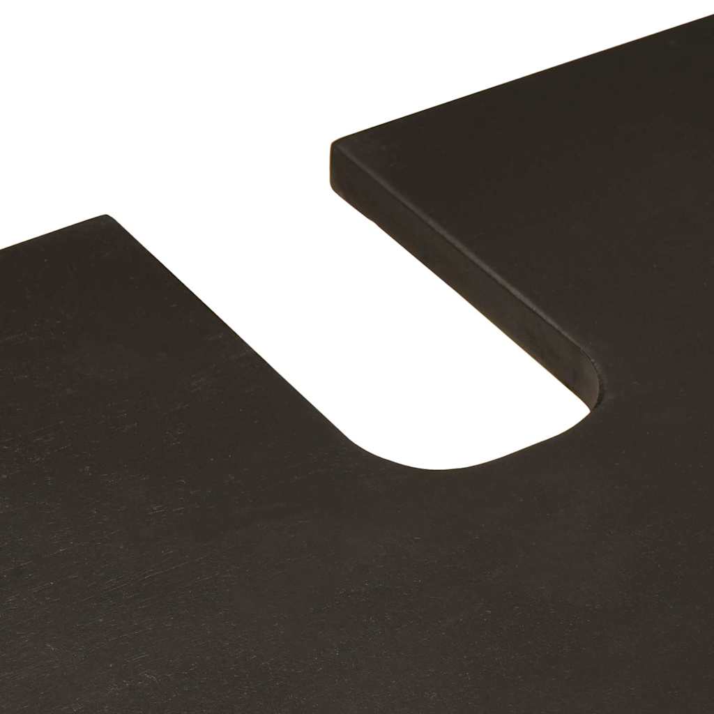 Sink cabinet Black and Gold 62 x 33 x 58 cm Solid mango wood