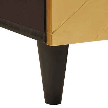 Sink cabinet Black and Gold 62 x 33 x 58 cm Solid mango wood