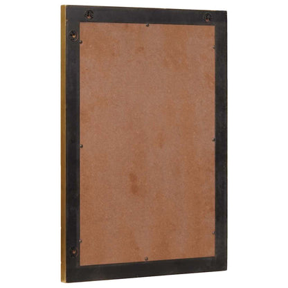 Bathroom Mirror Wall-mounted Black and Gold 50 x 2.5 x 70 cm