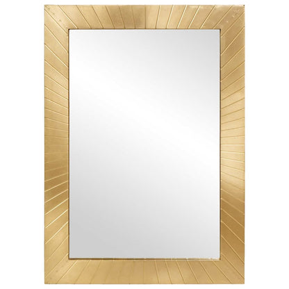 Bathroom Mirror Wall-mounted Black and Gold 50 x 2.5 x 70 cm